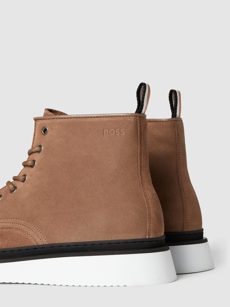 Boots mit Label-Details Modell 'Rainard' in taupe