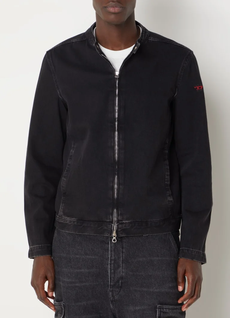 Giacca in denim Diesel D-Glory con tasche laterali e lavaggio colorato