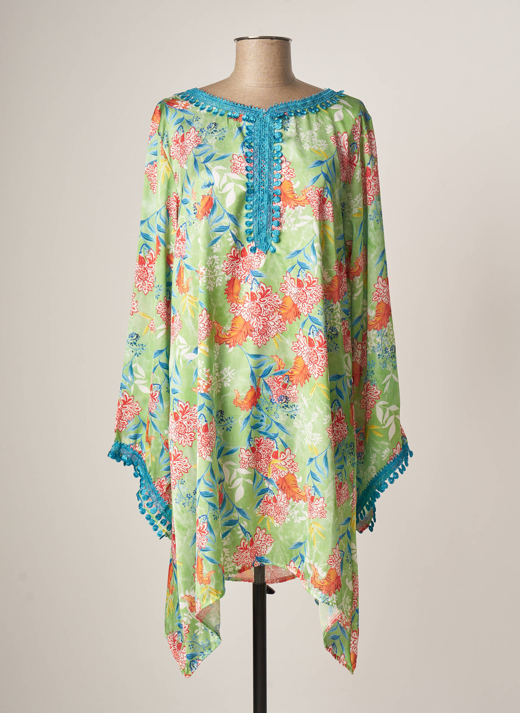 Tendance Unique Tuniquemanchelongue Femme couleur vert