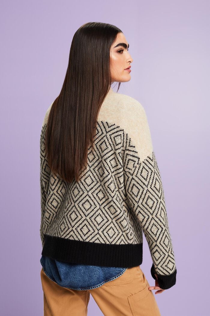 Jacquard-Pullover aus Wollmix