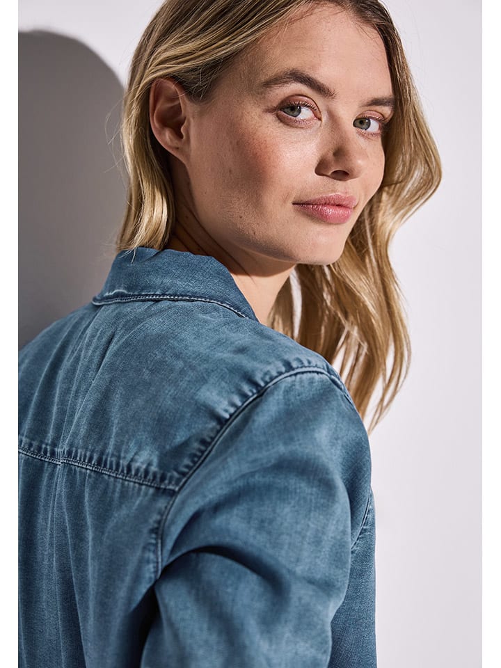 Street One Jeansbluse in Blau günstig kaufen