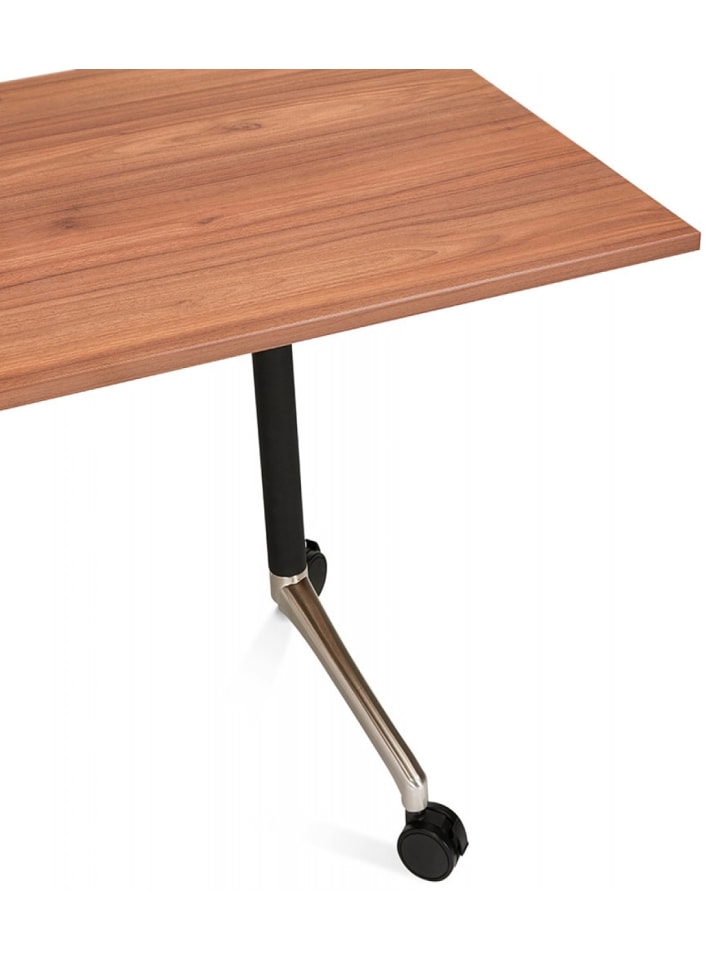 KADIMA DESIGN Klappbarer Schreibtisch aus Holz mit Walnussoptik | Elegantes Design in Braun günstig kaufen
