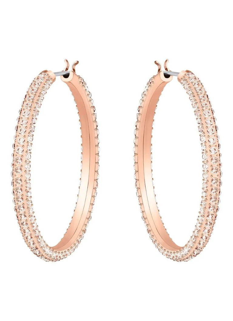 Swarovski Stone hoop earrings with crystal
