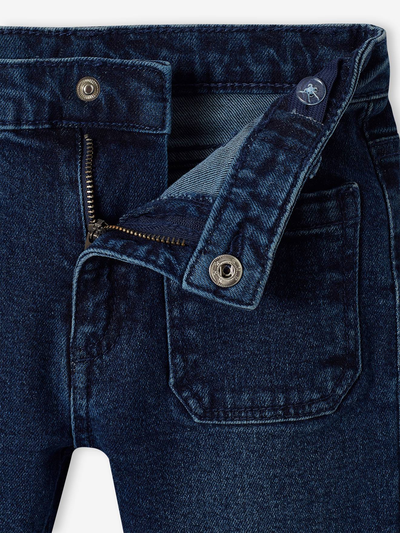 Vertbaudet Mädchen Flare-Jeans, 7/8 - jeansblau
