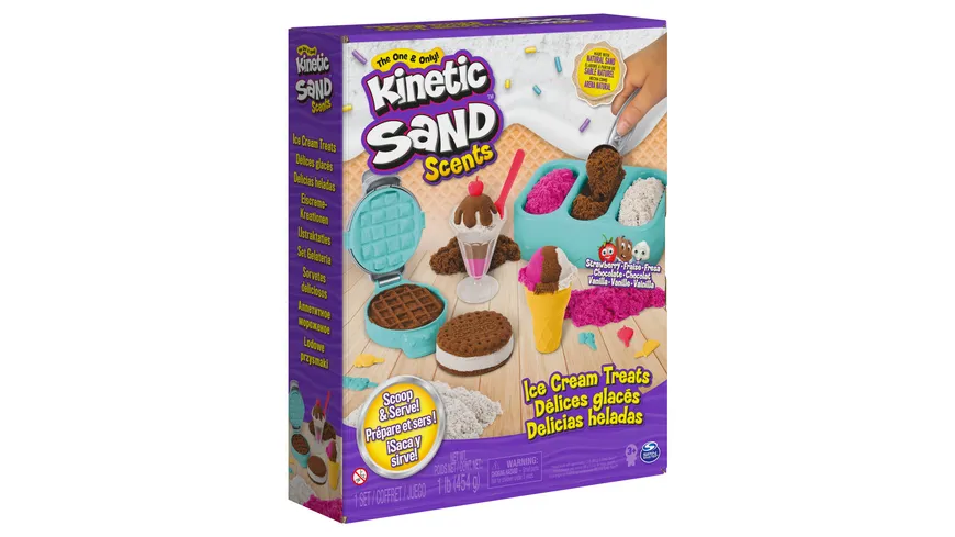 Spin Master - Kinetic Sand Eiscreme Set mit Duftsand, 510 g