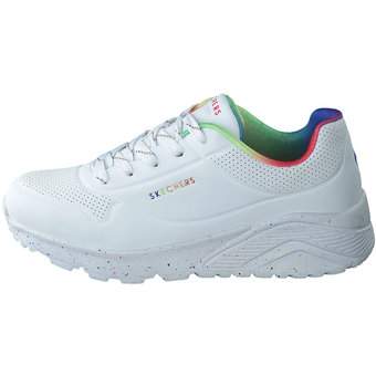 Skechers Uno Lite Rainbow Speckle in weiß