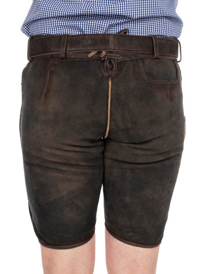 KRÜGER Lederhose 961367 in dunkelbraun günstig kaufen