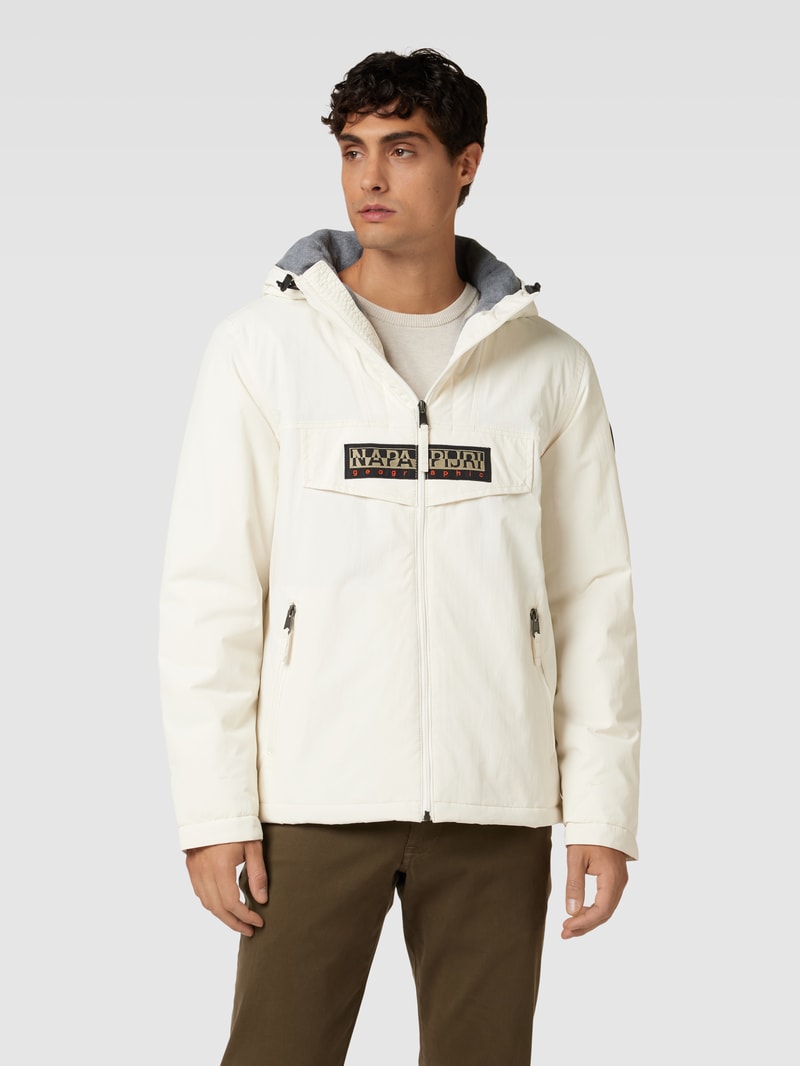 Jacke mit Label-Stitching Modell 'RAINFOREST' in offwhite