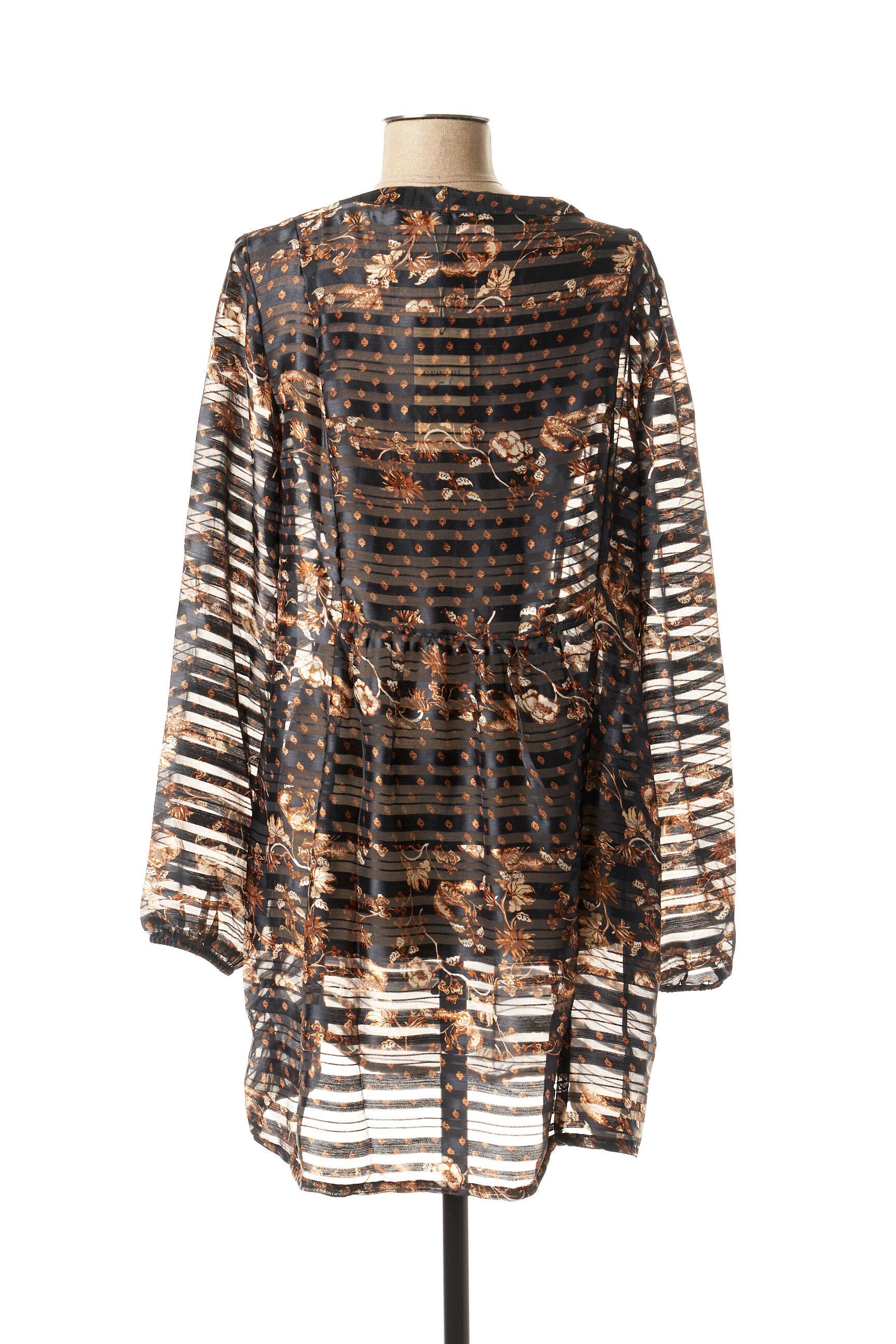 Cream Tuniquemanchelongue Femme couleur noir