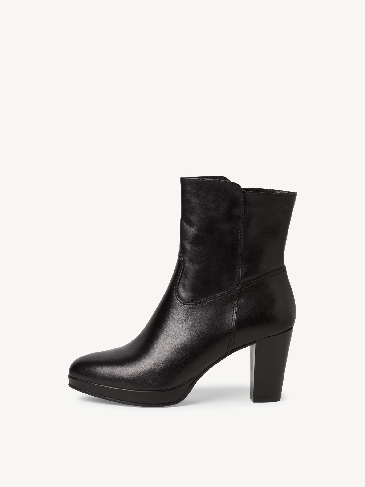 Bottine en cuir - noir
