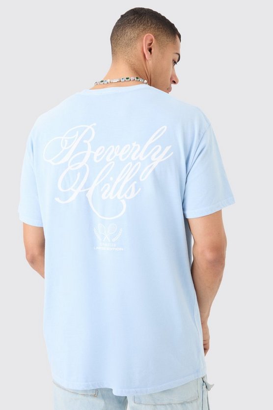 Oversize T-Shirt mit Beverly Hills Print