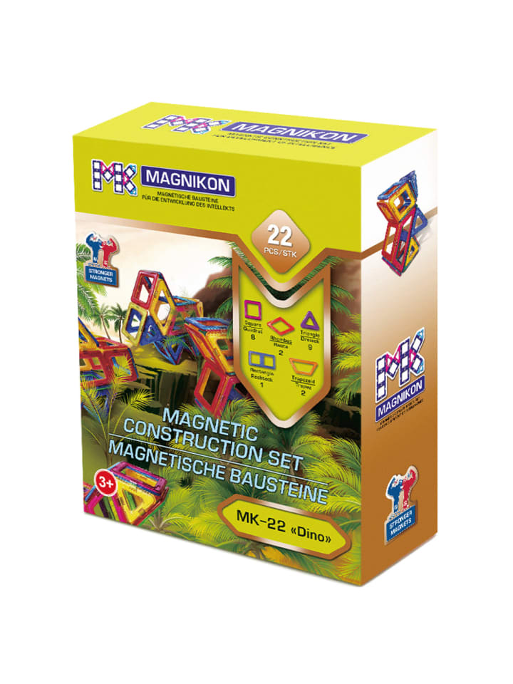 MAGNIKON Magnetische Bausteine MK-22 “DINO” 22 Teile -ab 3 Jahren günstig kaufen onesize