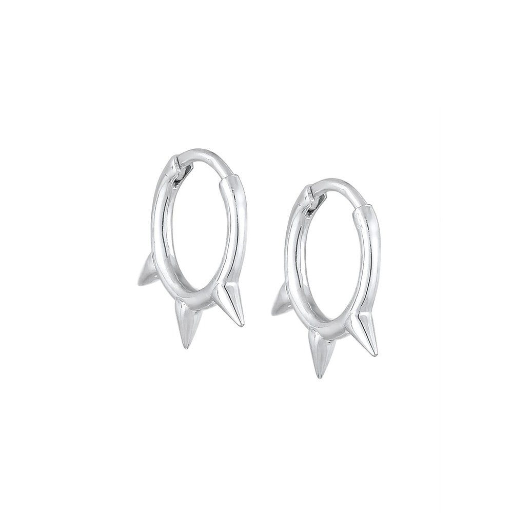 Elli Elli Boucles d'Oreilles Pointes Créoles Boucles d'Oreilles Femme - (925/1000) Arg Boucles d'oreilles