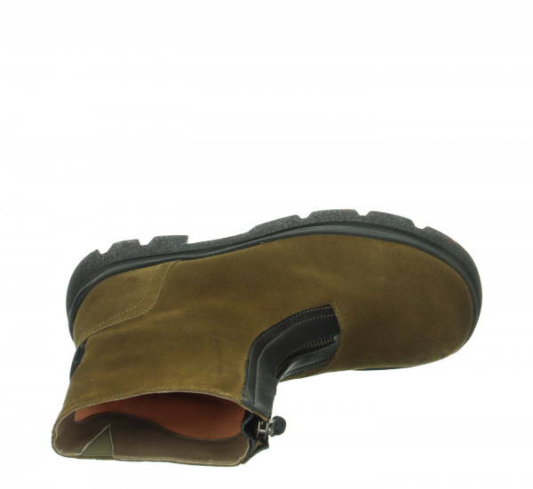 KANGAE Stiefelette - Olive/Kombi