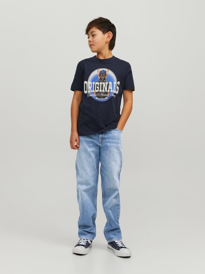 JACK & JONES Junior Jeans JJICHRIS relaxed fit in blue denim günstig kaufen