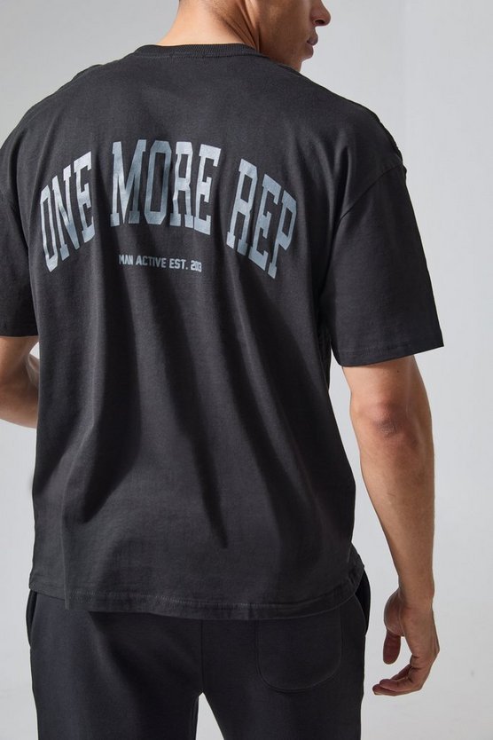 Man Active Oversized One More Rep T-shirt