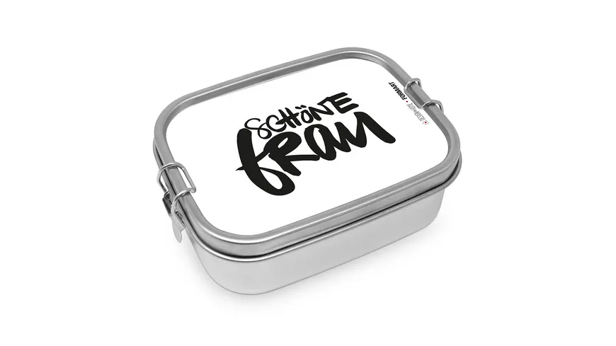 Design@Home Edelstahl Lunchbox Schöne Frau weiß/ schwarz
