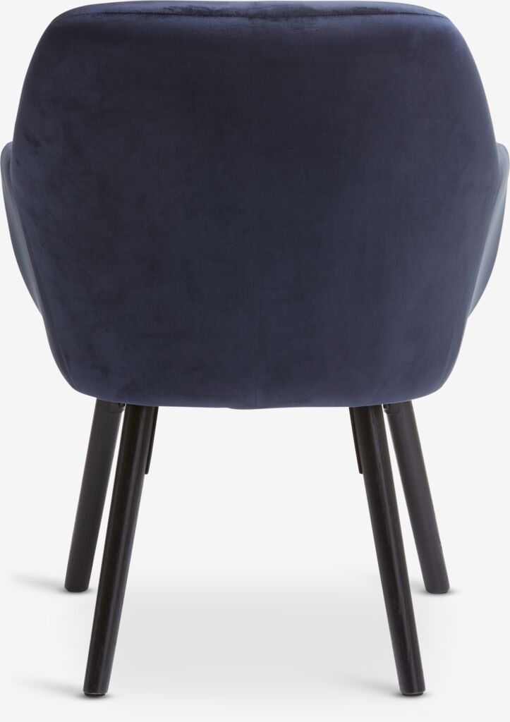 Fauteuil UDSBJERG en velours bleu et noir