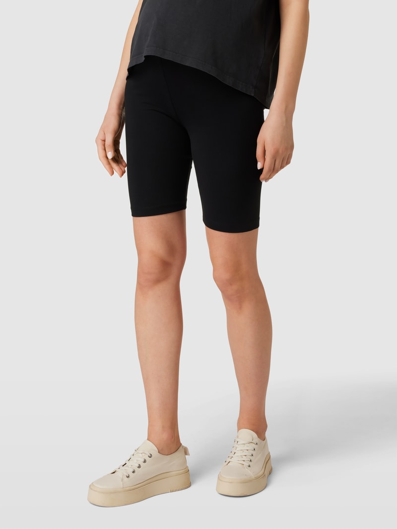 Umstands-Radlerhose mit elastischem Bund im 2er-Pack in schwarz