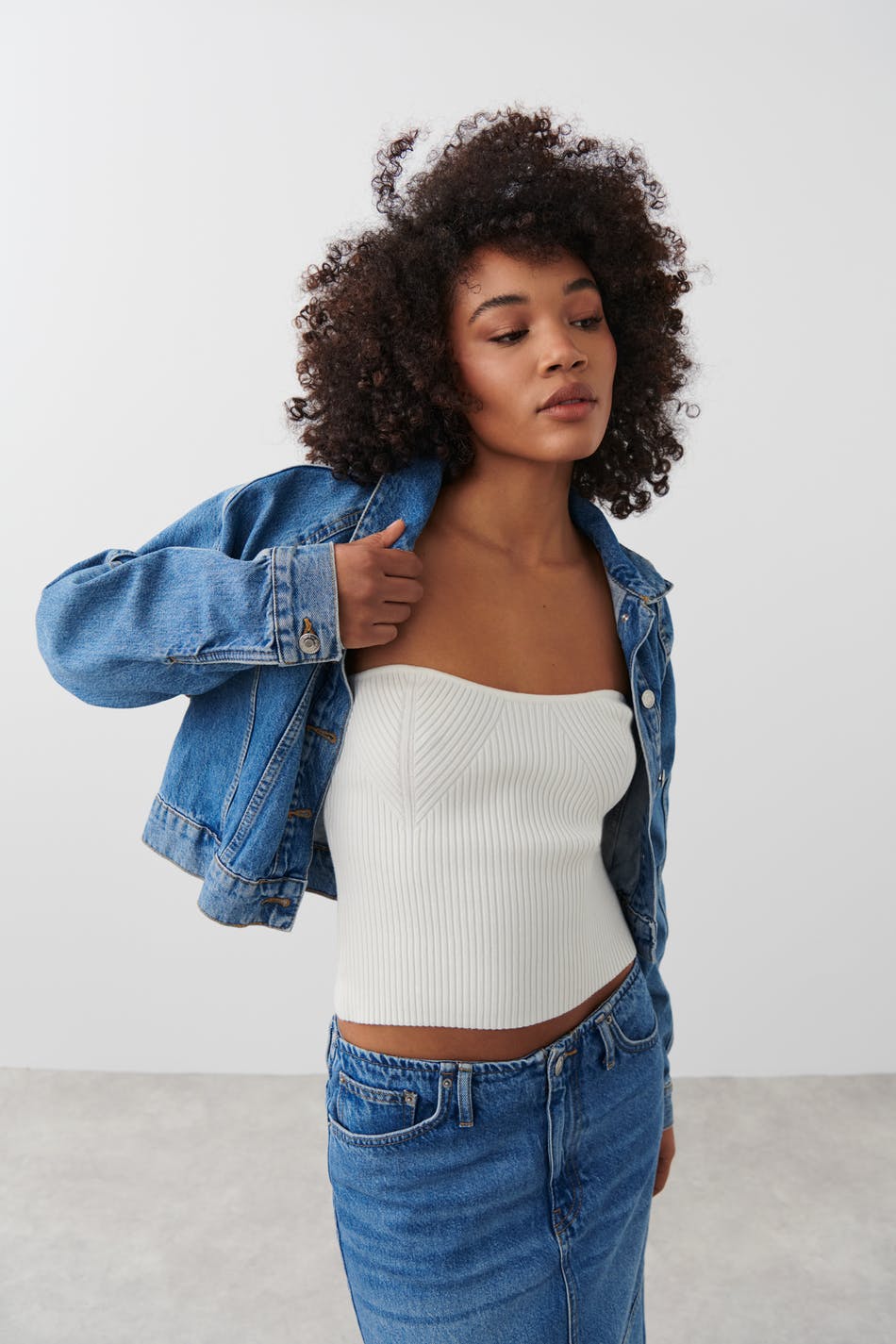 Knitted tube top