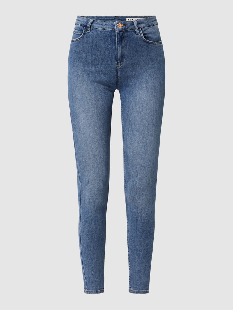 Skinny Fit Jeans mit Destroyed-Effekten in blau