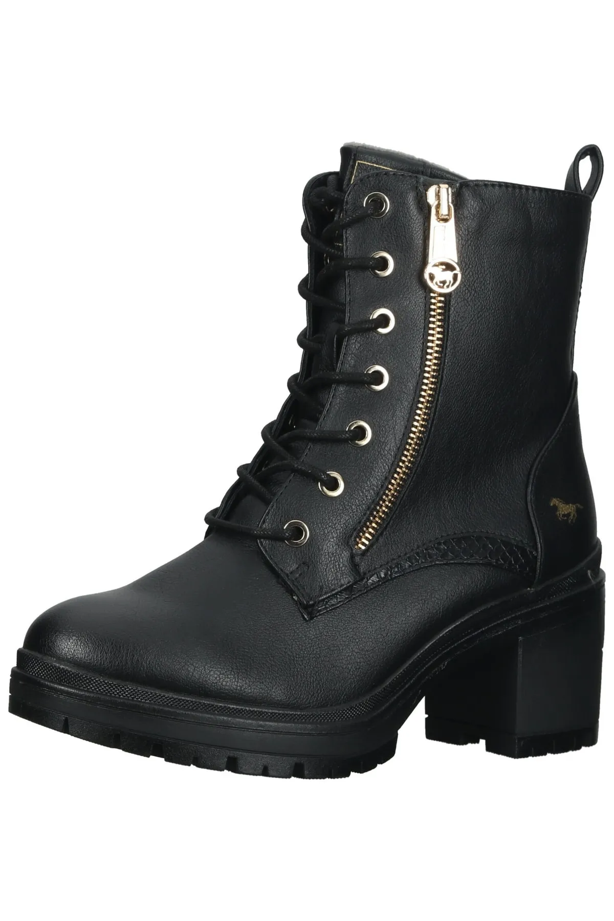 Mustang  Stiefelette - Schwarz - Blockabsatz