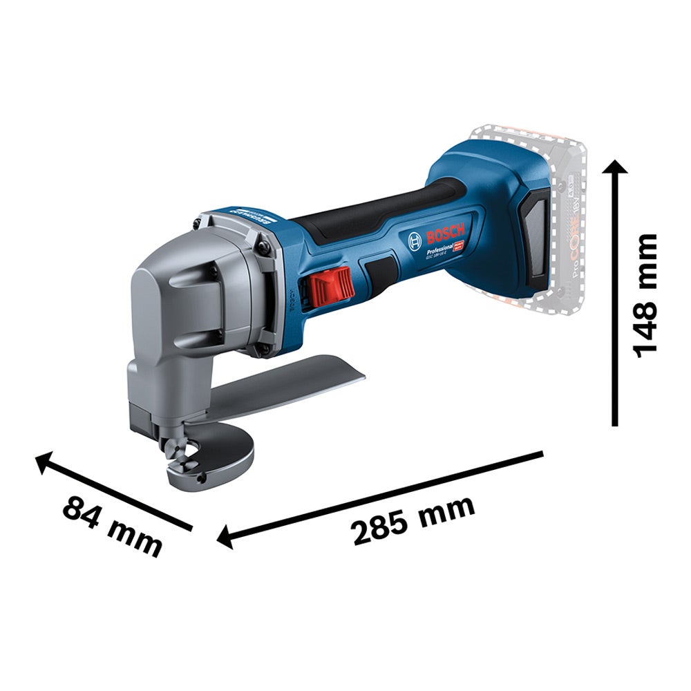 BOSCH 18V Brushless 1.6mm Metal Shear Skin GSC18V16E 0.601.926.300