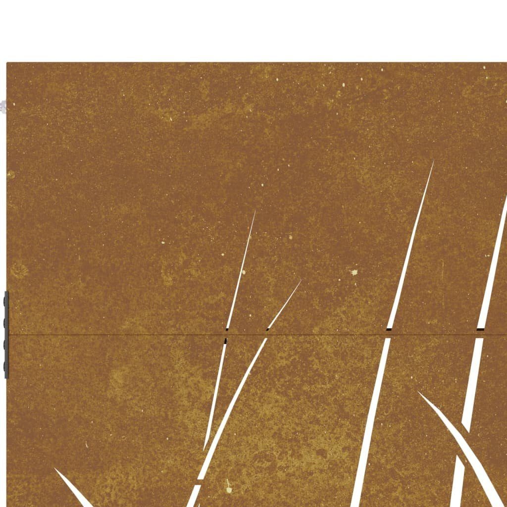 vidaXL Gartentor Gartentor 105x130 cm Cortenstahl Gras-Design