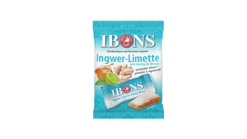 IBONS Ingwer-Limette mit Honig & Minze 92 g