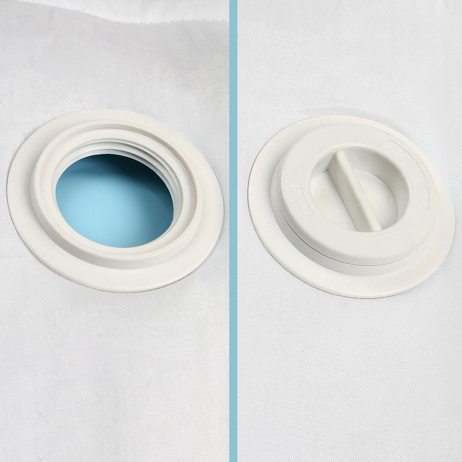 Jago Wasserkissen Wasserkissen - 40x80 cm, mit anpassbarer Füllmenge, bis 38 °C, Bezug 100% Baumwolle, waschbar, inkl. Fülltrichter, Weiß - Nackenkissen, Kopfkissen, Nackenstützkissen