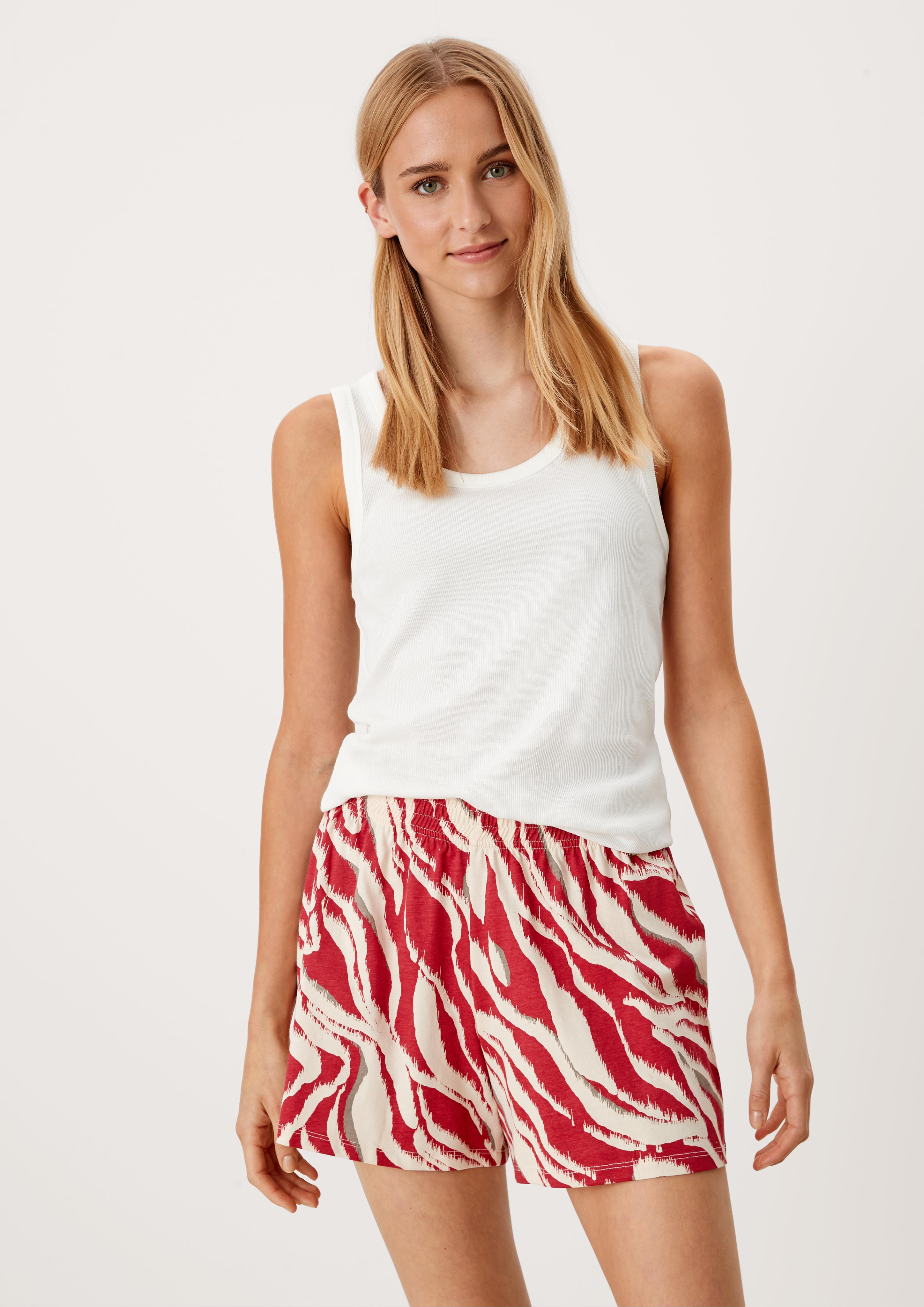 Pyjamashorts im Zebra-Muster  6007099-30A4