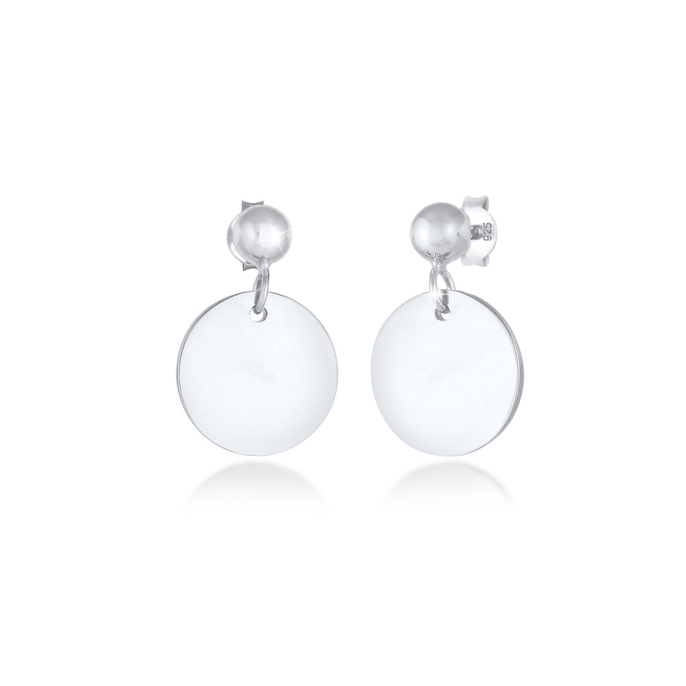 Elli Elli Boucles d'Oreilles Ohrhänger Stecker Plättchen Glanzvoll 925 Silber Boucles d'oreilles