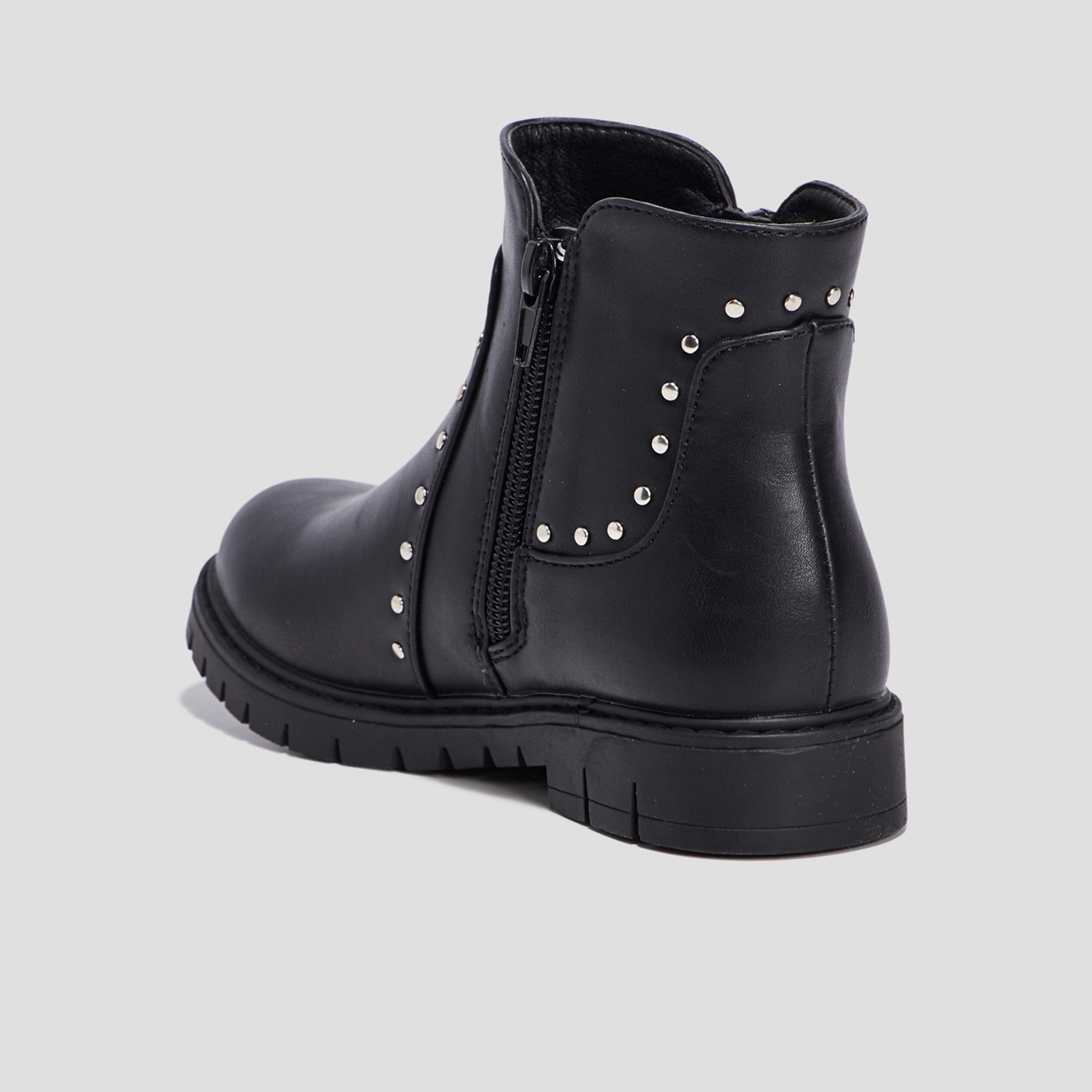 Bottines avec clous noir fille | La Halle
