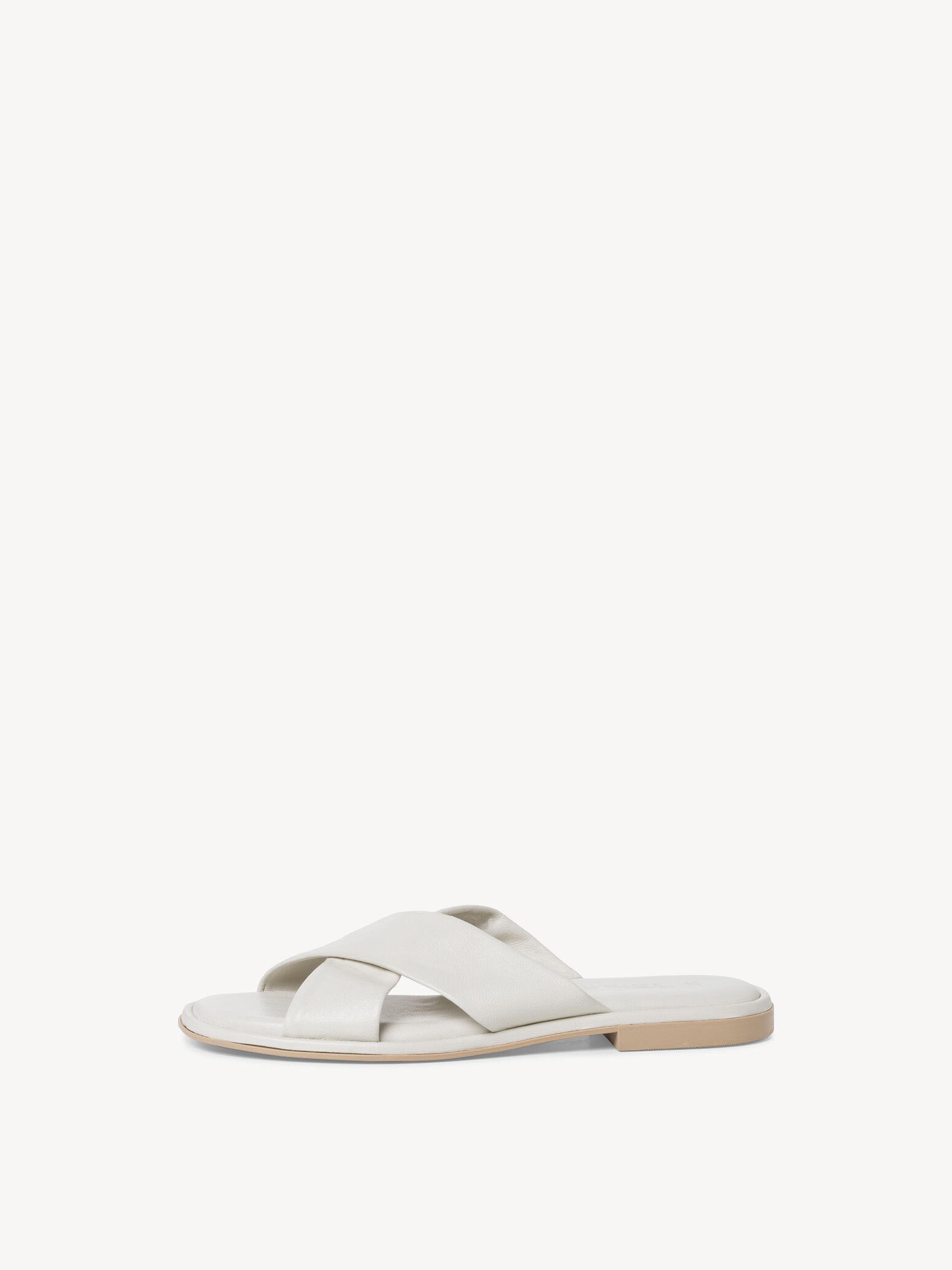 Mule en cuir - blanc