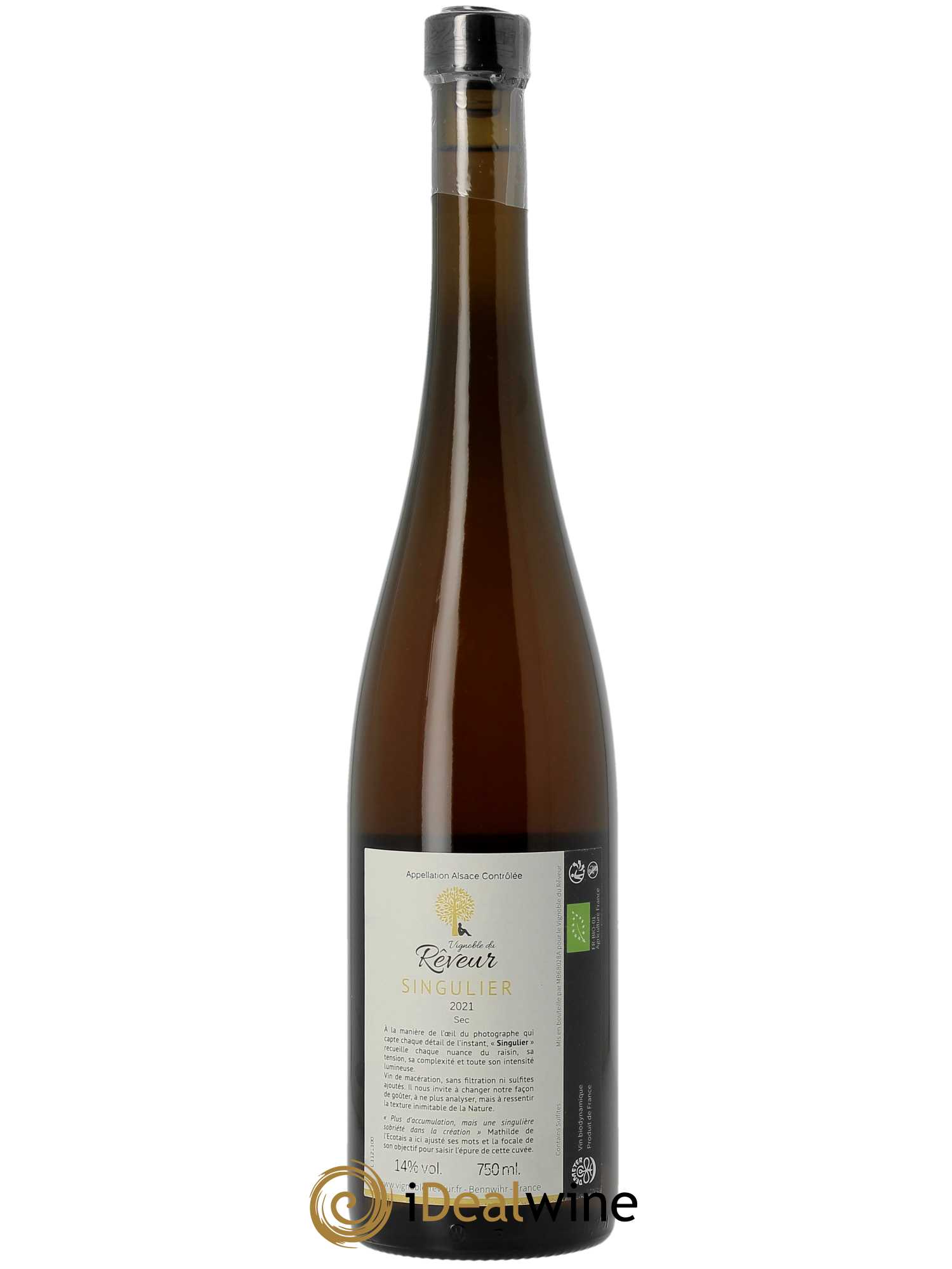 Alsace Singulier Vignoble du Rêveur  2021 - Lot de 1 Bouteille