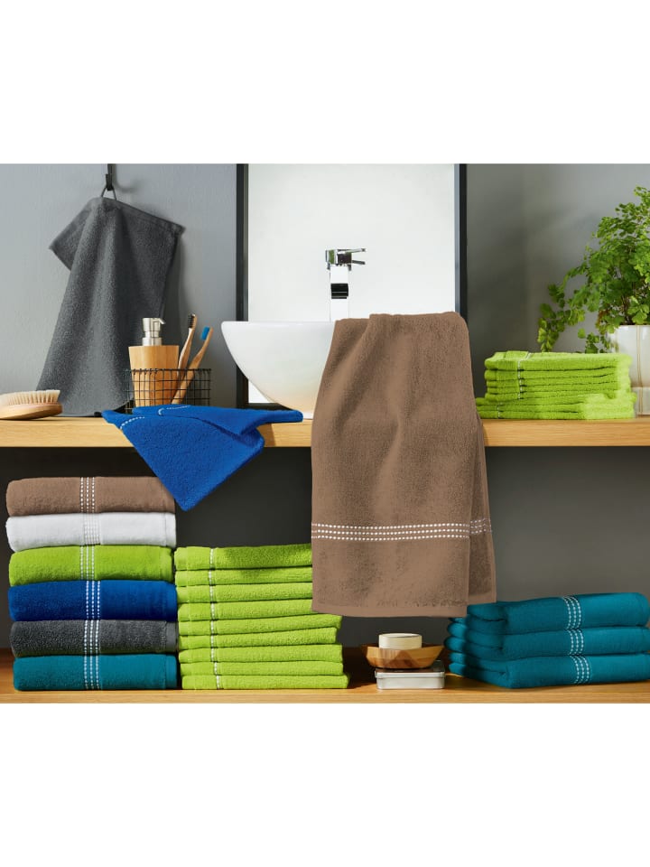 Erwin Müller Frottier Handtuch 6er-Pack Mannheim in weiß günstig kaufen 50 x 100 cm