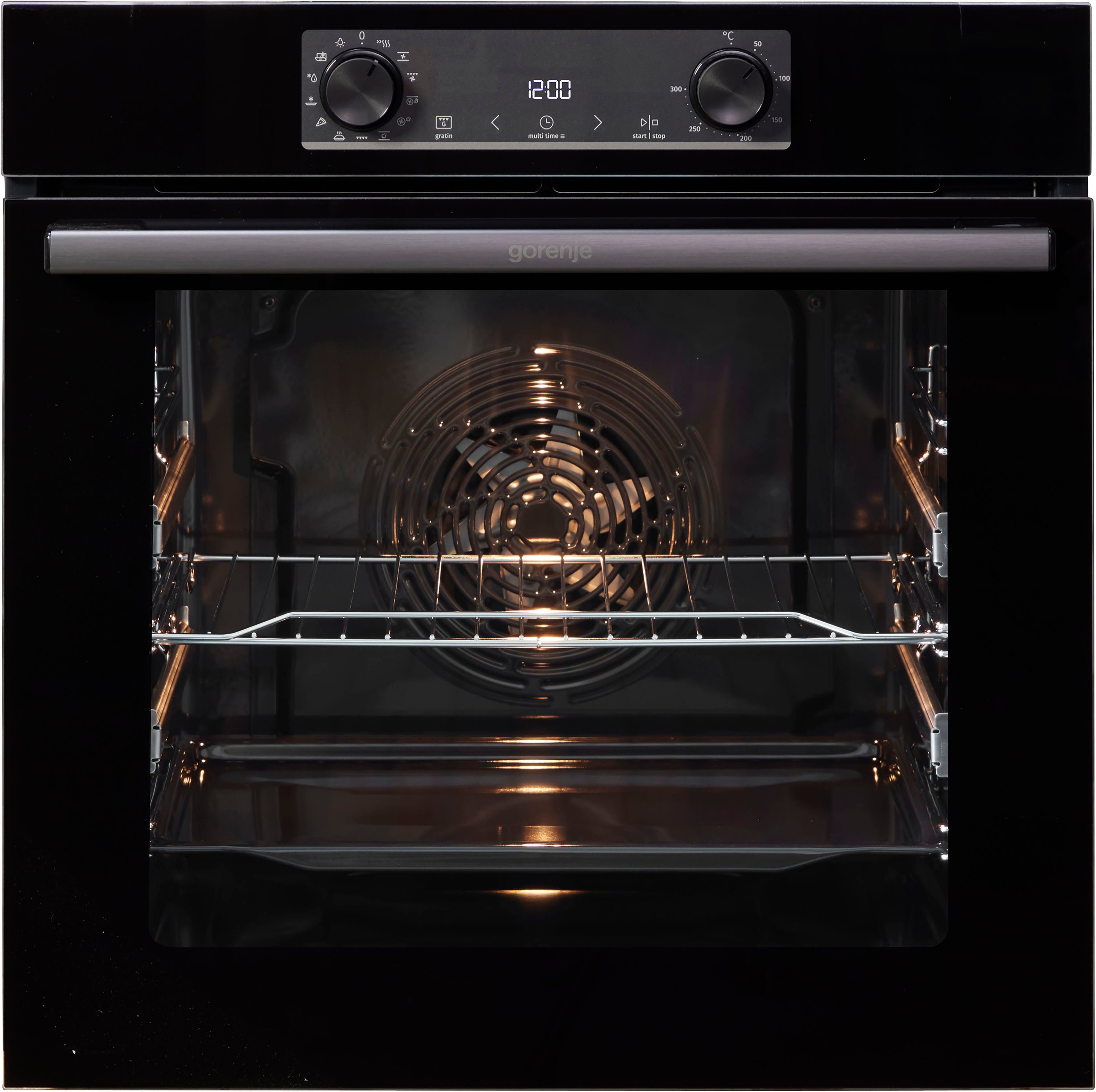 GORENJE Einbaubackofen BOS6737E09BGOT, mit 2-fach-Teleskopauszug, Aqua-Reinigungsfunktion, ExtraSteam