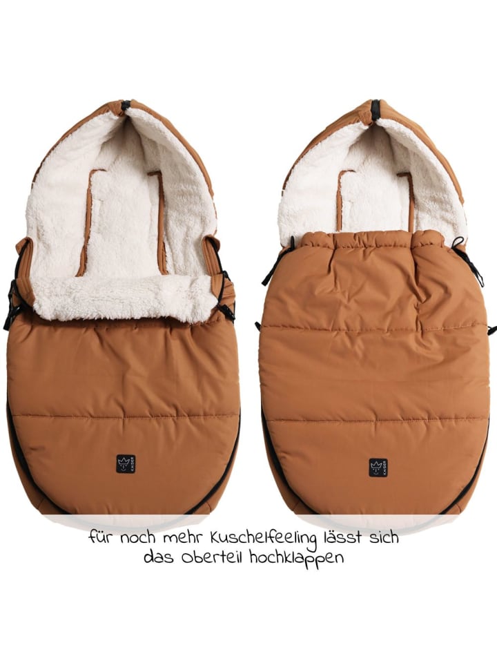 Kaiser Fleece-Fußsack Hoody 2.0 für Babyschale und Babywanne in braun günstig kaufen onesize