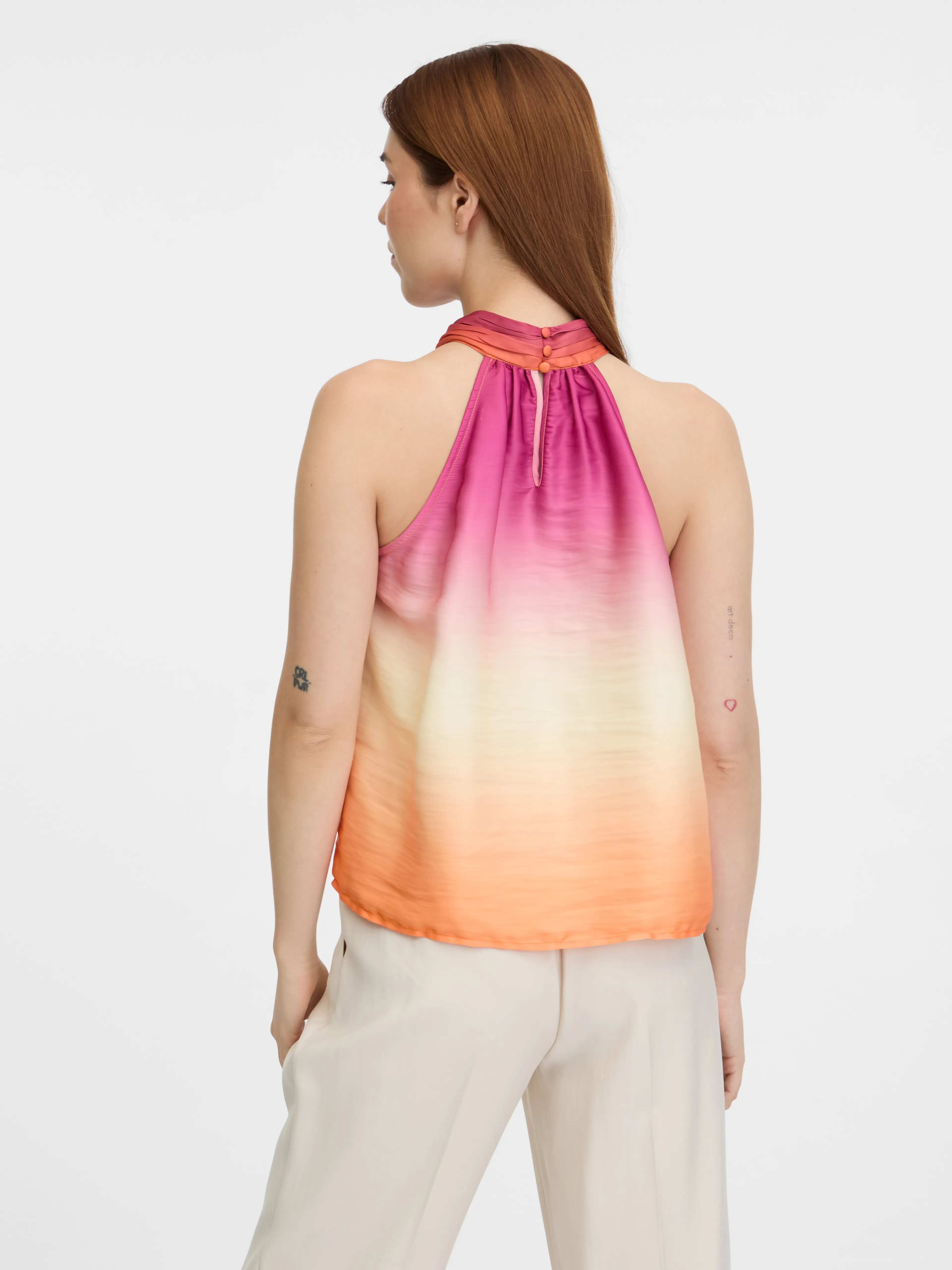 Orangefarbene Damenbluse ORSAY