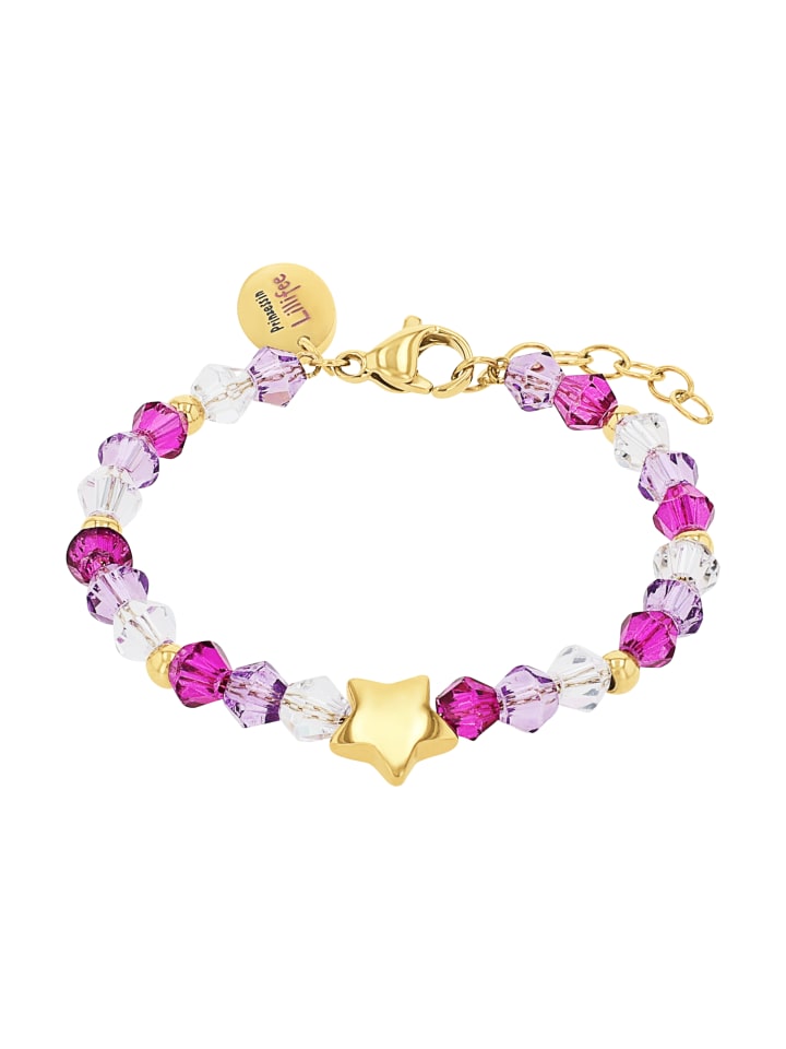 Prinzessin Lillifee Armband Edelstahl, IP Gold in Lila günstig kaufen 14 cm