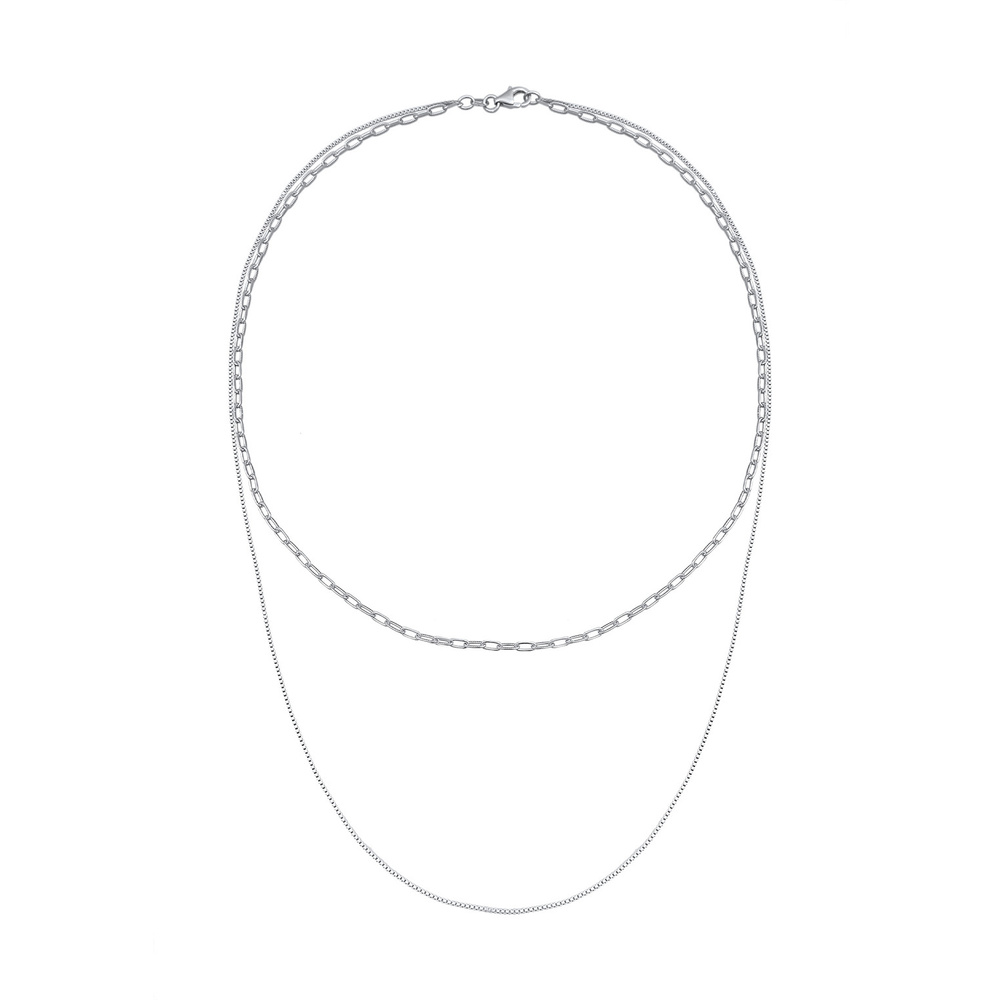 Elli Elli Collier Couche femme de base tendance en argent sterling 925 collier