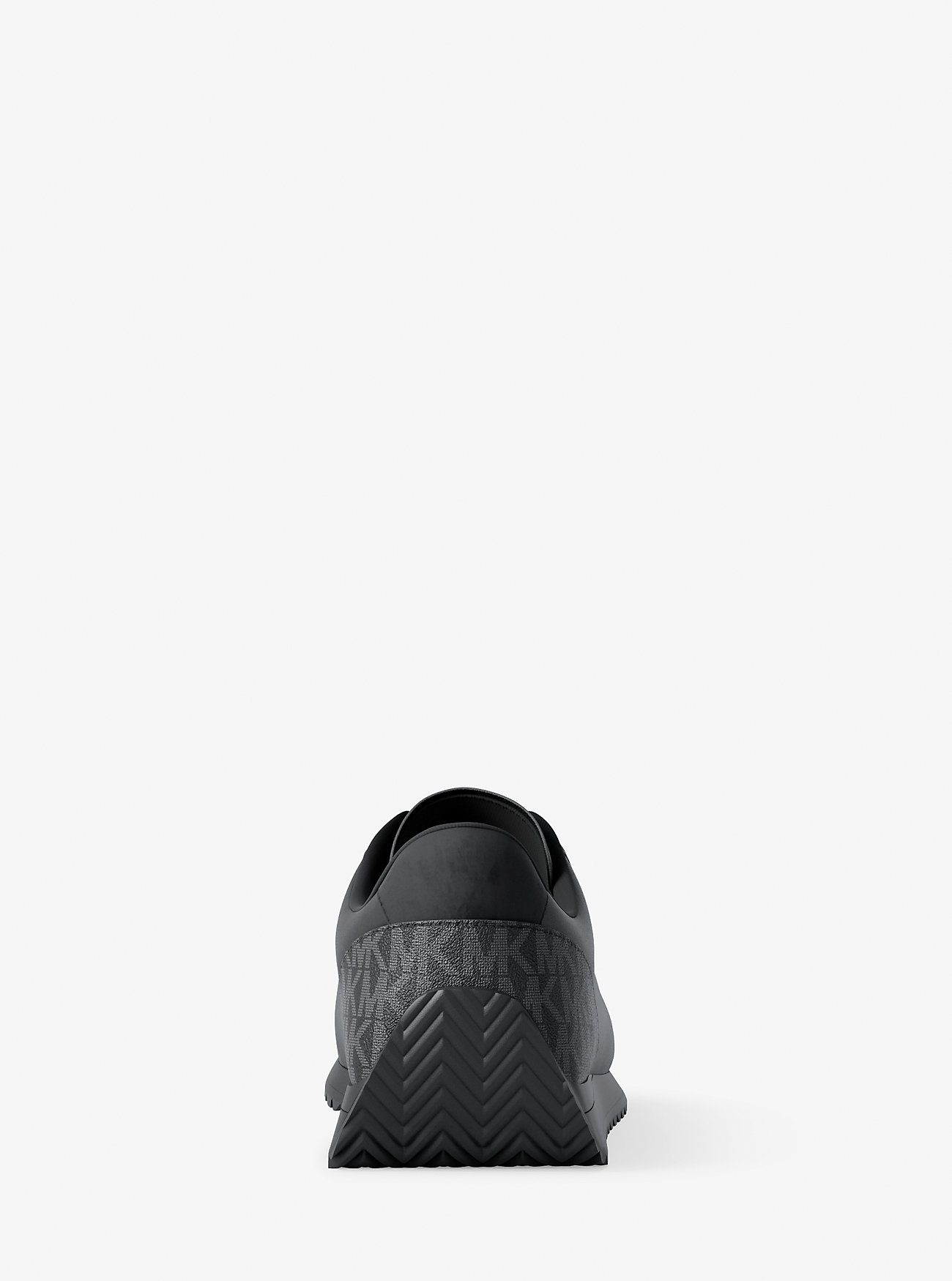 Buty sportowe Rhodes Signature z logo i skóry – CZARNE/CZARNE