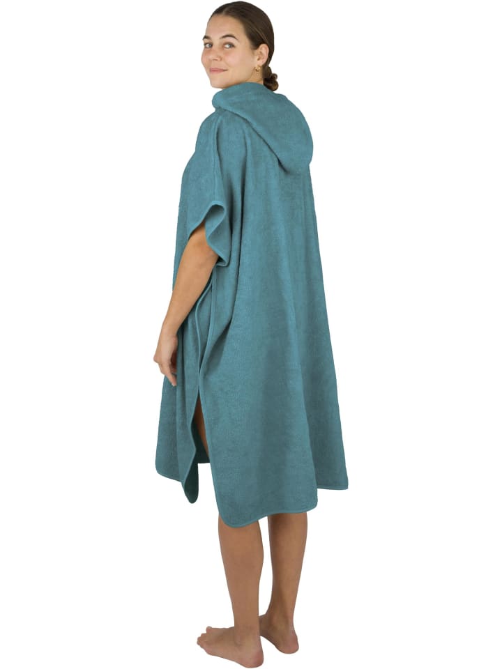 normani Badeponcho aus Bio-Baumwolle Sitra in Petrol günstig kaufen onesize