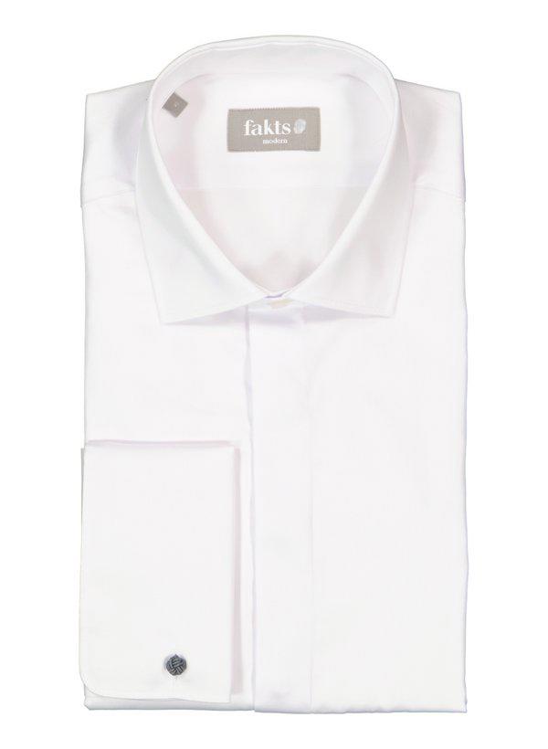 fakts, Hemd, Modern Fit, Baumwolle, weiß