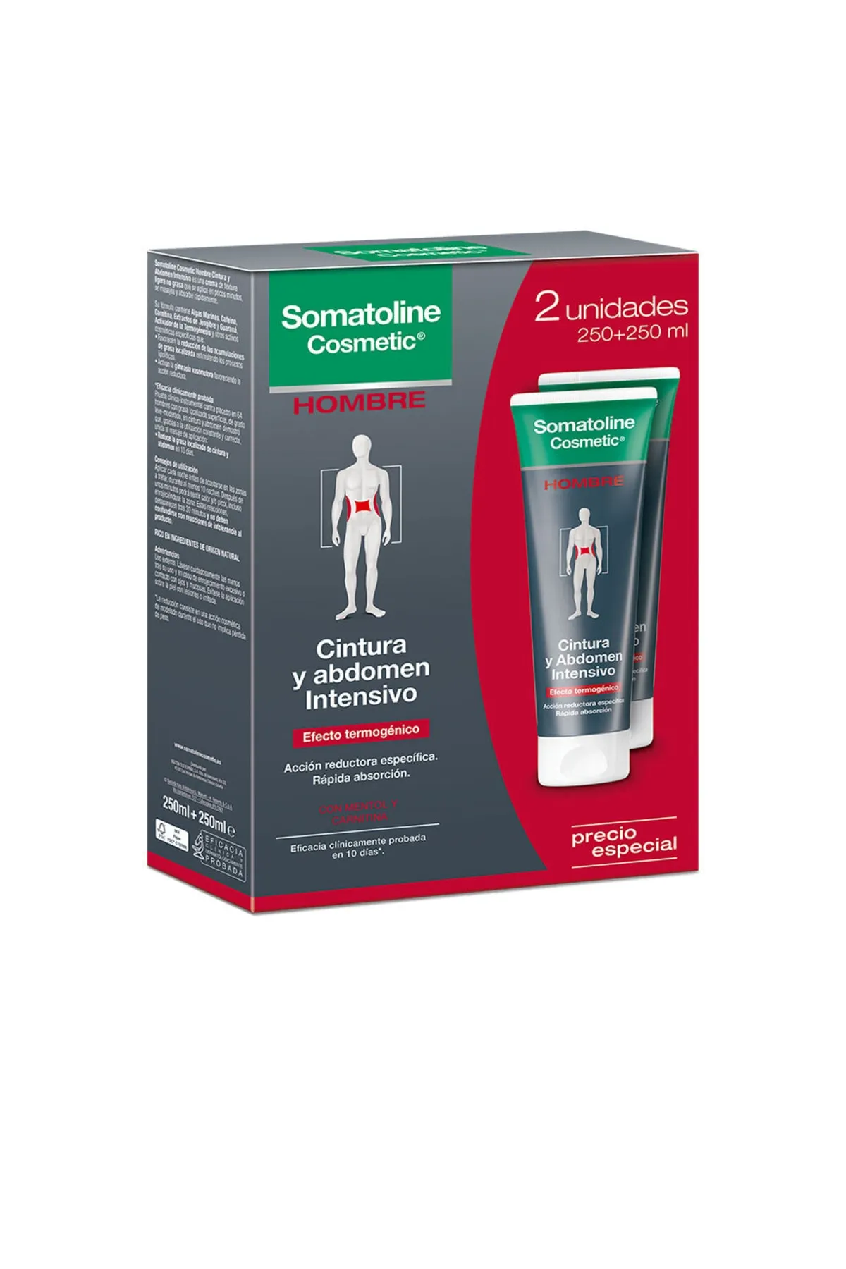 Somatoline  Herrengürtel & Bauchmuskel-Reduzierstück Intensivset 2 x Somatoline Cosmetic 250 ml