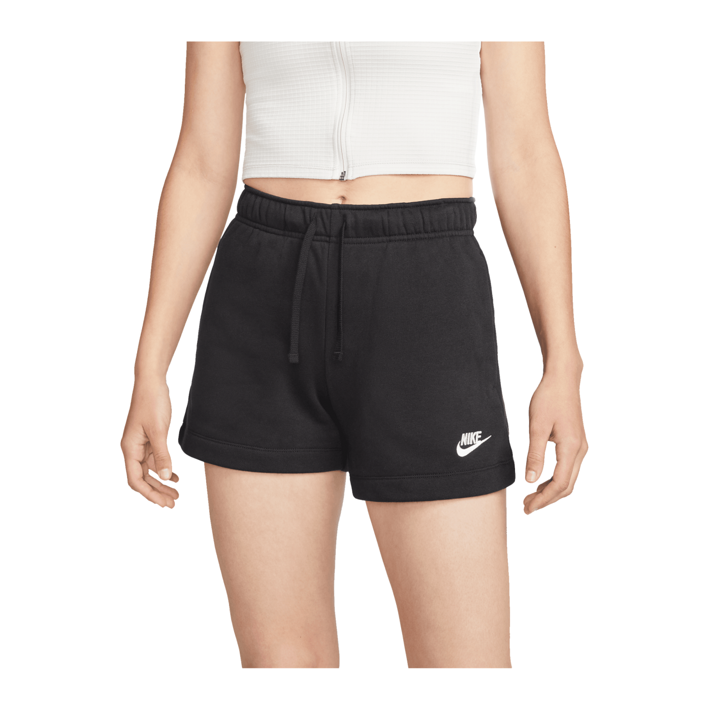 Nike Club Fleece Short Damen Schwarz Weiss F010