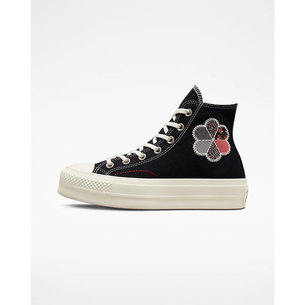 Converse Chuck Taylor All Star Lift Platform Crafted Patchwork A05194C / schwarz