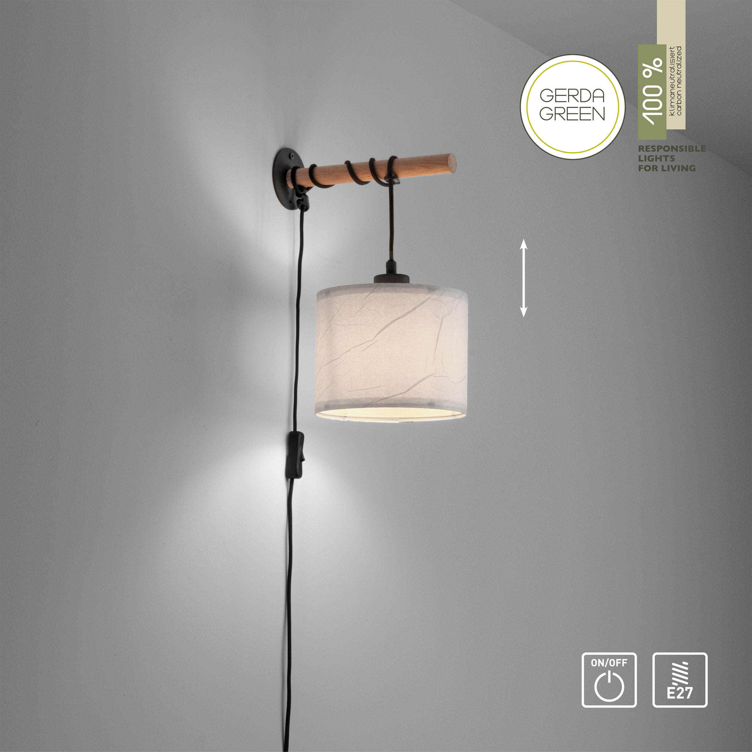 JUST LIGHT.Wandleuchte 1flg