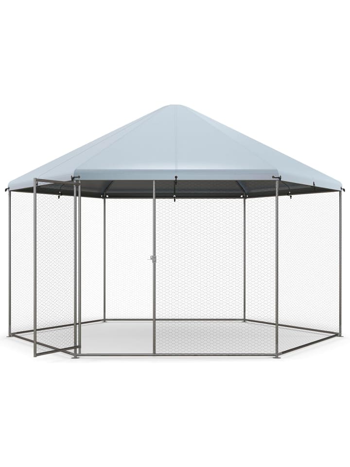 COSTWAY Hühnerstall 280x244x250cm in Silber günstig kaufen onesize