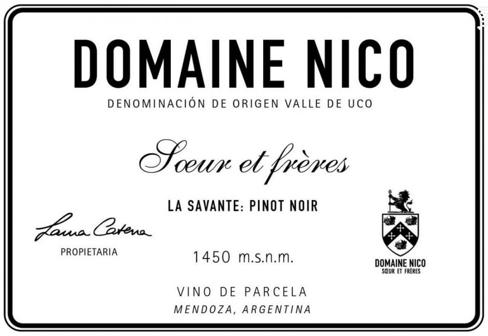 La Savante Domaine Nico Vin Rouge●Tupungato 2021 75cl